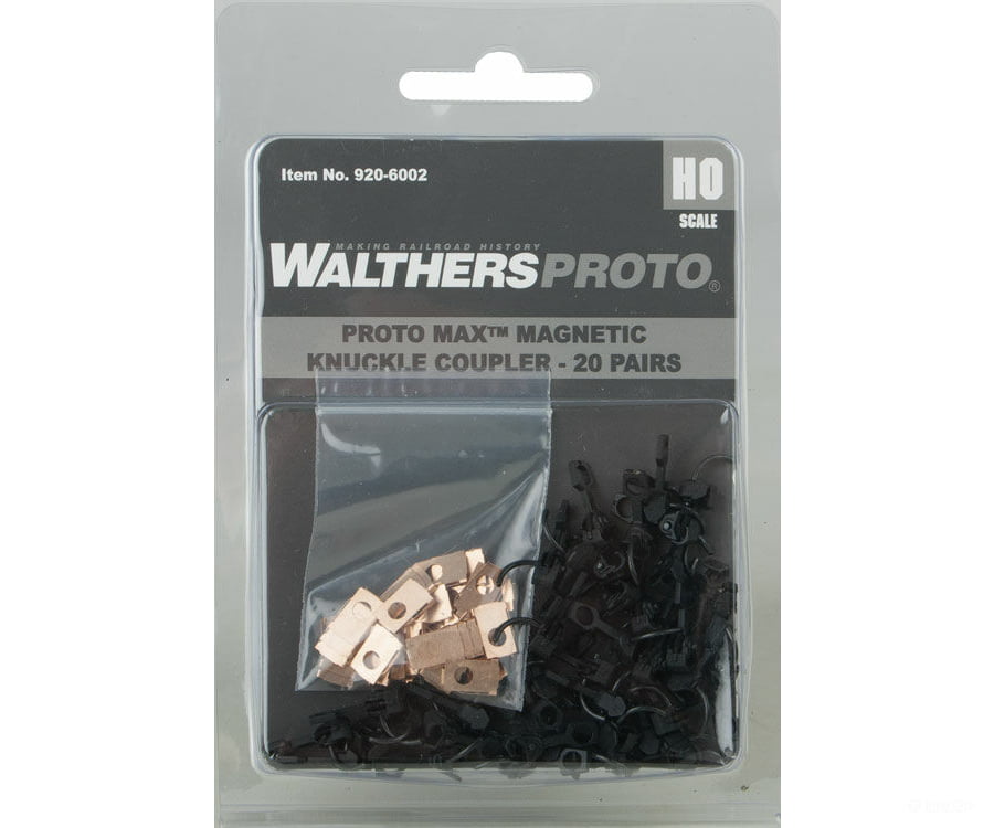 Walthers Proto 6002 Max(Tm) Magnetic Knuckle Couplers -- Standard Type Only - 20 Pair & Trucks