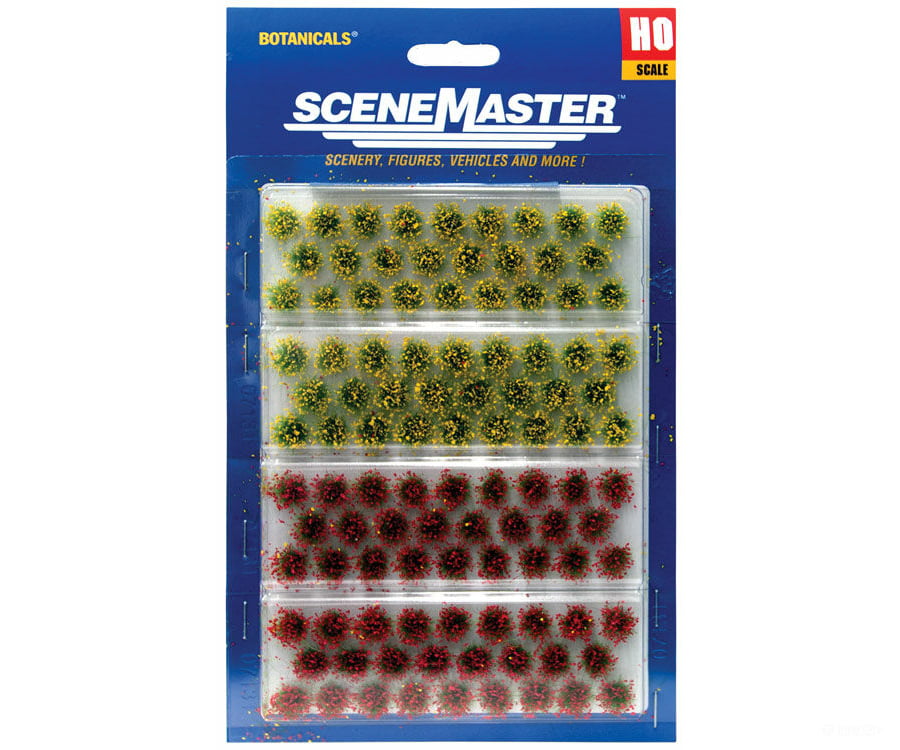 Walthers Scenemaster 1105 Grass Tufts - Pkg(104) 1/4’ 0.6Cm Tall -- Blooming Flowers & Scenery Mats