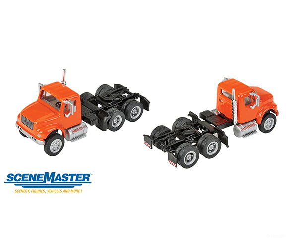 Walthers Scenemaster 11183 International(R) 4900 Dual-Axle Semi Tractor Only - Assembled -- Orange