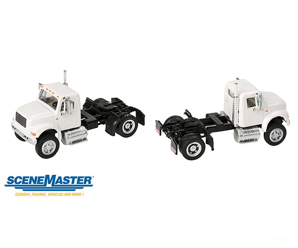 Walthers Scenemaster 11190 International(R) 4900 Single-Axle Semi Tractor Only - Assembled -- White