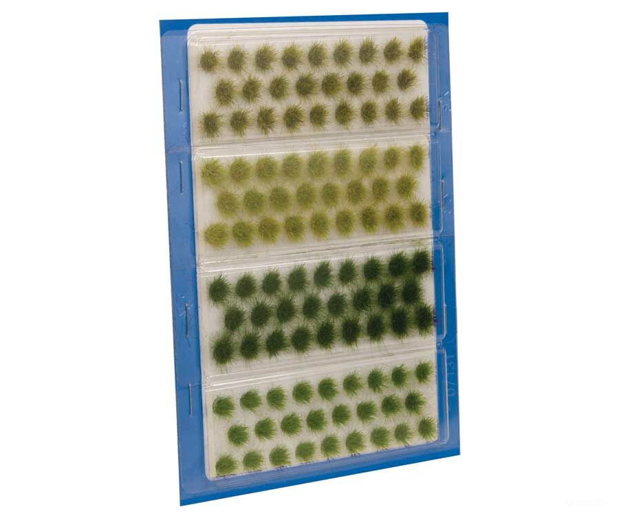 Walthers Scenemaster 1134 Grass Tufts - 1/4’ 0.6Cm Tall Pkg(104) -- Wild Mix Short & Scenery Mats