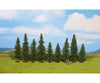 Walthers Scenemaster 1160 Fir Trees Pkg(9) -- 3-1/8 To 4-3/4’ 8 12Cm Tall W/Flat Base & Vegetation
