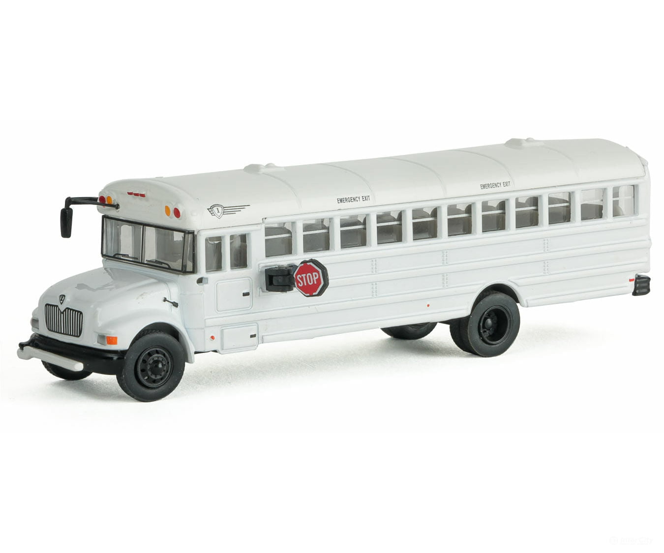 Walthers Scenemaster 11702 International(R) Mow Crew Bus - Assembled -- White Railroad