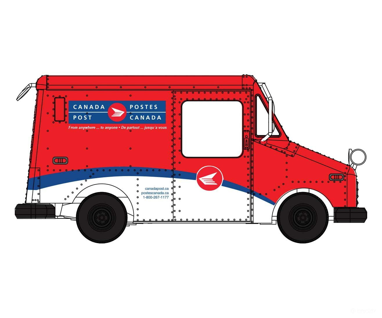Walthers SceneMaster 12255 Long Life Vehicle (LLV) Mail Truck -- Canada Post (1998-Present Scheme) Cars & Trucks