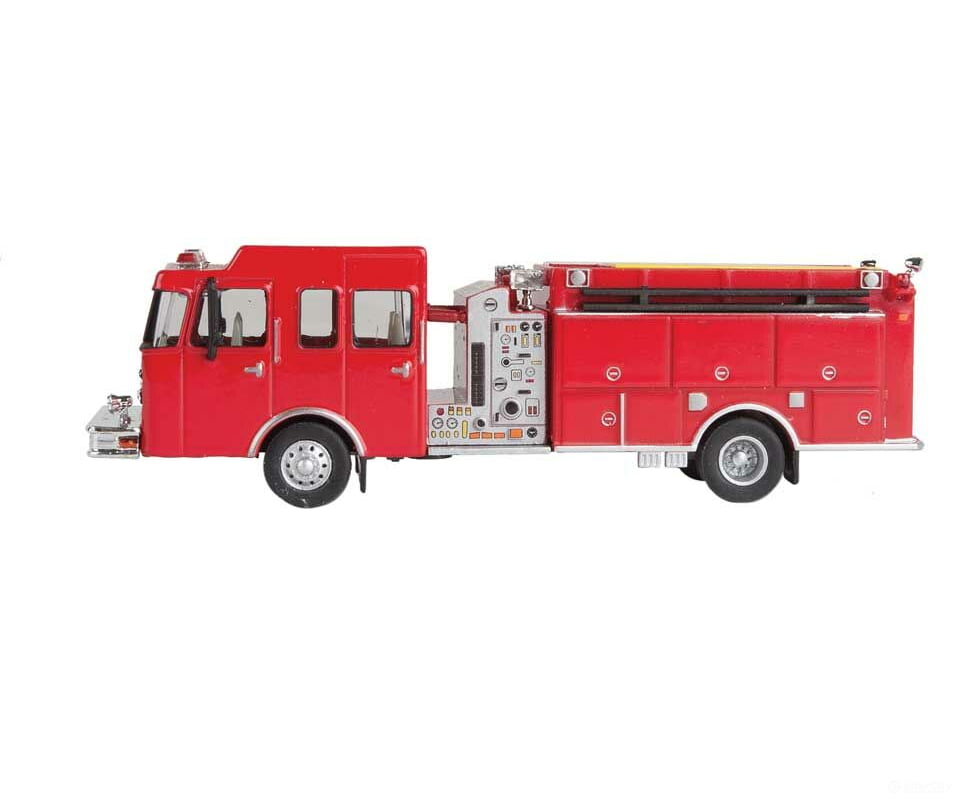Walthers Scenemaster 13800 Heavy-Duty Fire Engine - Assembled -- Red Cars & Trucks