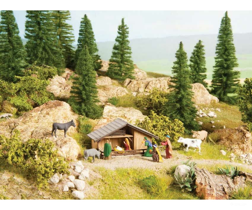 Walthers Scenemaster 1402 Nativity Scene 12-Piece Set -- 2-15/16 X 1-3/8 2-15/16’ 7.5 3.5 7.5Cm