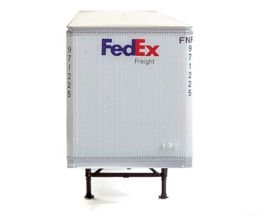 Walthers Scenemaster 2452 53’ Stoughton Trailer 2-Pack - Assembled -- Fedex Freight Loads &