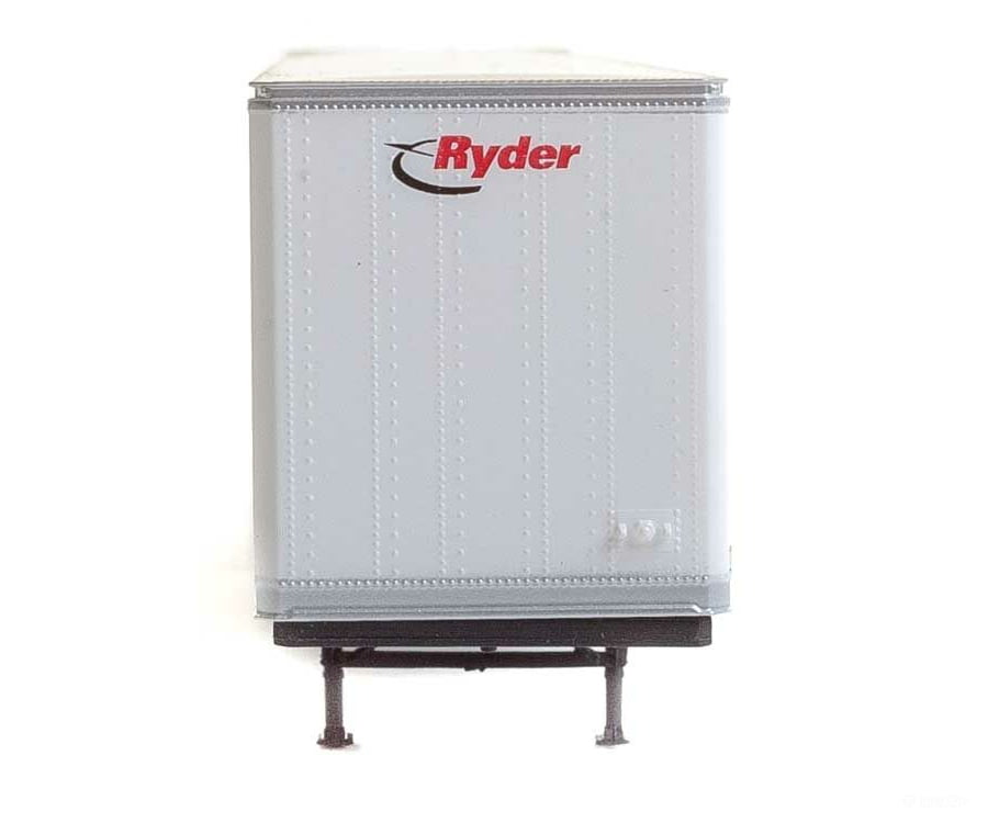 Walthers Scenemaster 2455 53’ Stoughton Trailer 2-Pack - Assembled -- Ryder Freight Loads &