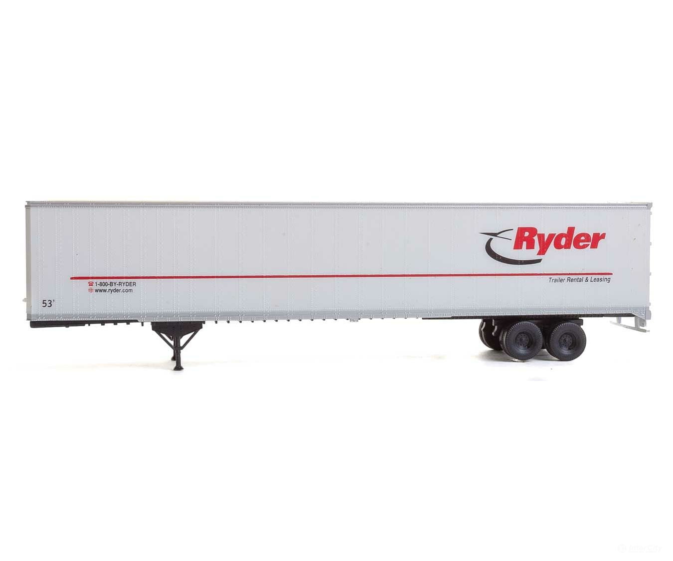 Walthers Scenemaster 2455 53’ Stoughton Trailer 2-Pack - Assembled -- Ryder Freight Loads &