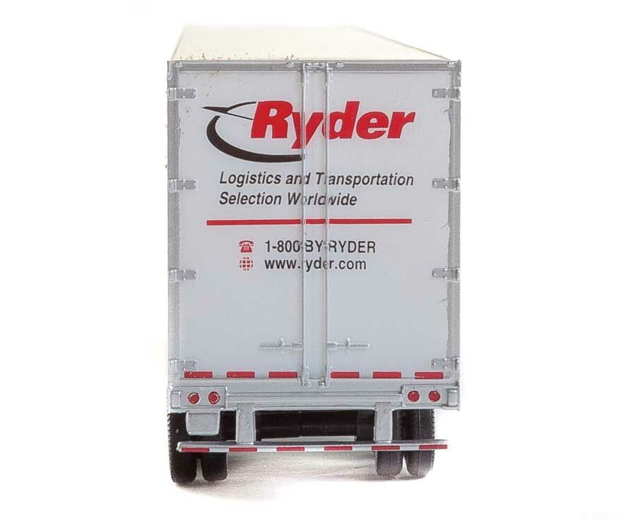 Walthers Scenemaster 2455 53’ Stoughton Trailer 2-Pack - Assembled -- Ryder Freight Loads &