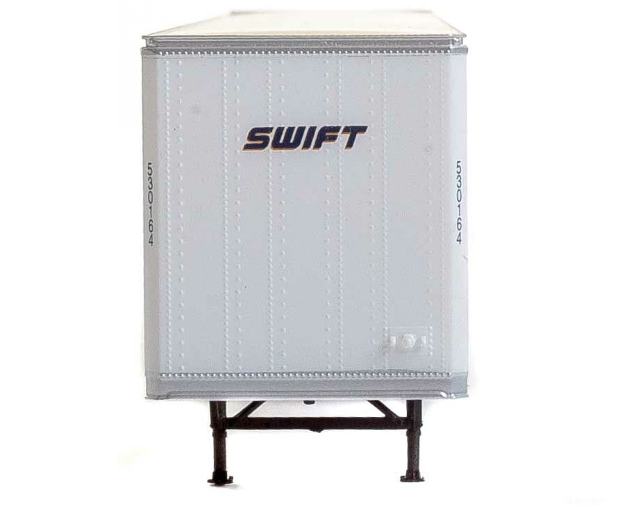 Walthers Scenemaster 2457 53’ Stoughton Trailer 2-Pack - Assembled -- Swift Freight Loads &