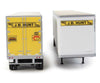 Walthers Scenemaster 2462 53’ Stoughton Trailer 2-Pack - Assembled -- J.b. Hunt (White Yellow