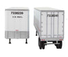 Walthers Scenemaster 2517 40’ Trailmobile Trailer 2-Pack - Assembled -- Us Postal Service (White