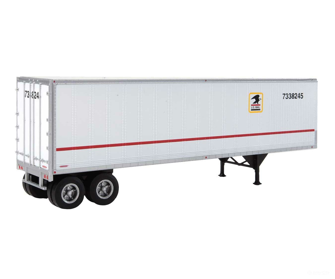 Walthers Scenemaster 2517 40’ Trailmobile Trailer 2-Pack - Assembled -- Us Postal Service (White