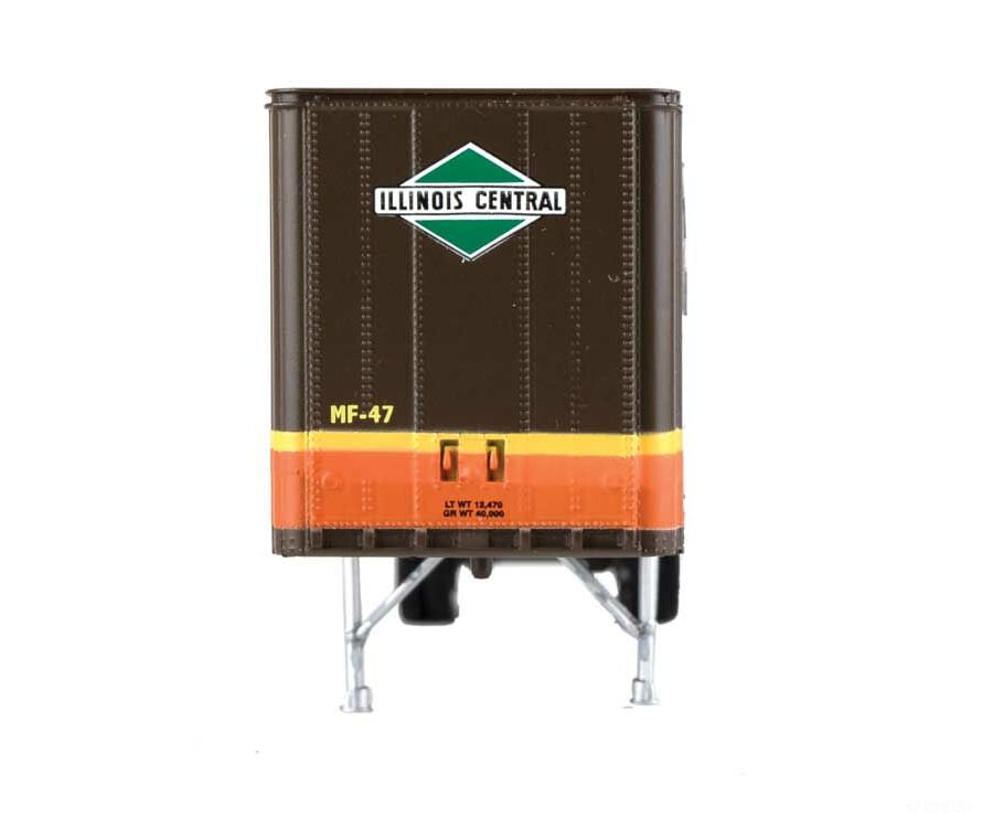 Walthers Scenemaster 2601 Flexi-Van 40’ Trailer 2-Pack - Assembled -- Illinois Central (Diamond