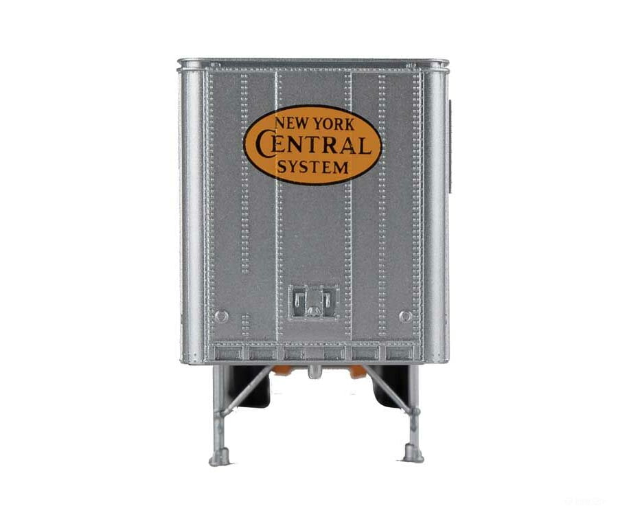 Walthers Scenemaster 2606 Flexi-Van 40’ Trailer 2-Pack - Assembled -- New York Central #1 (Yellow