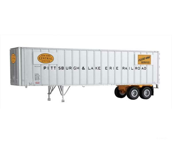 Walthers Scenemaster 2606 Flexi-Van 40’ Trailer 2-Pack - Assembled -- New York Central #1 (Yellow