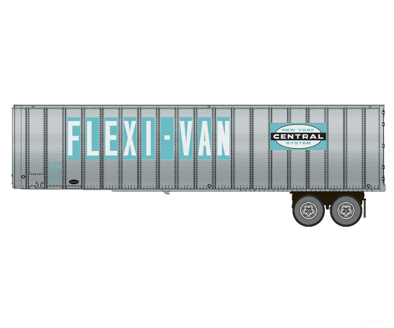 Walthers Scenemaster 2607 Flexi-Van 40’ Trailer 2-Pack - Assembled -- New York Central #2 (Large