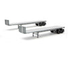 Walthers Scenemaster 2700 40’ Flatbed Trailer - Kit 2-Pack -- Undecorated Freight Loads & Containers