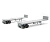 Walthers Scenemaster 2700 40’ Flatbed Trailer - Kit 2-Pack -- Undecorated Freight Loads & Containers