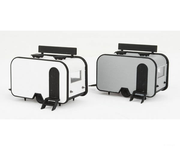 Walthers Scenemaster 2904 Bbq And Taco Food Trailers -- Kit Scenery Details