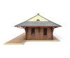 Walthers Scenemaster 3553 Pennsylvania System Brick Combination Station -- Kit - 12-5/8 X 6