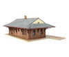 Walthers Scenemaster 3553 Pennsylvania System Brick Combination Station -- Kit - 12-5/8 X 6