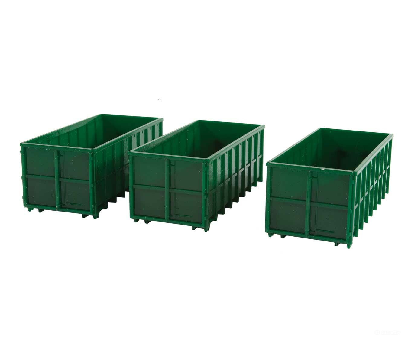 Walthers Scenemaster 4100 Large Dumpsters - Assembled -- Green Pkg(3) Scenery Details