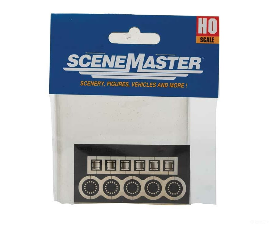 Walthers Scenemaster 4123 Manhole Covers & Sewer Grates -- Etched-Metal - 4 6 Scenery Details
