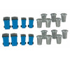 Walthers Scenemaster 4127 Vintage Garbage Cans & Recycling Bins -- Kit (20) Scenery Details