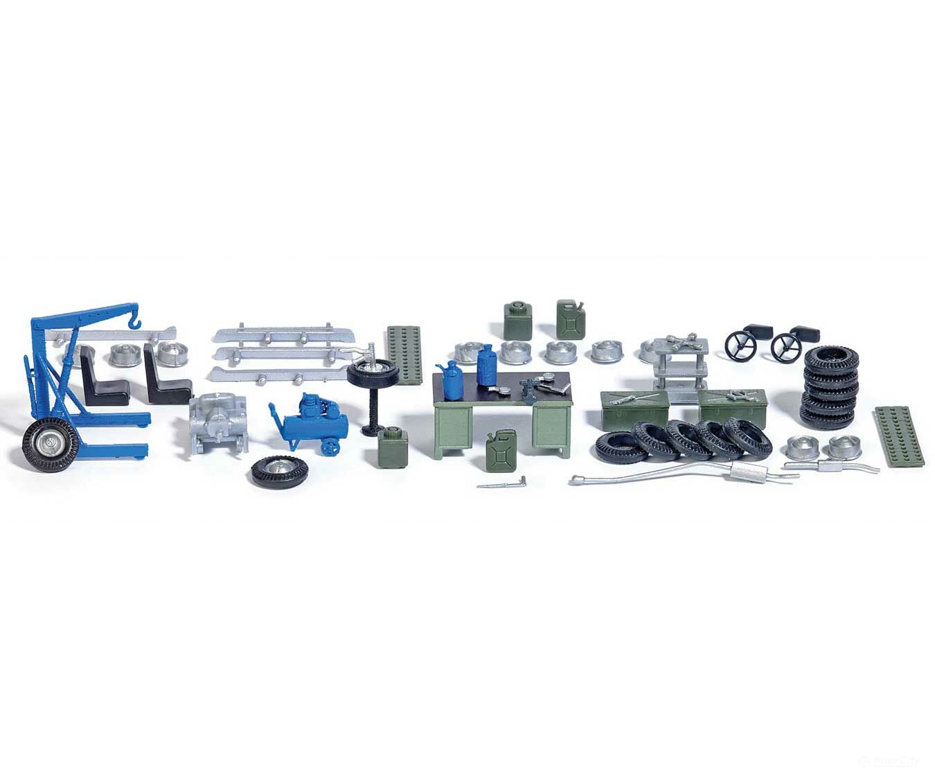 Walthers Scenemaster 4167 Garage Detail Set #1 -- 45-Piece Scenery Details