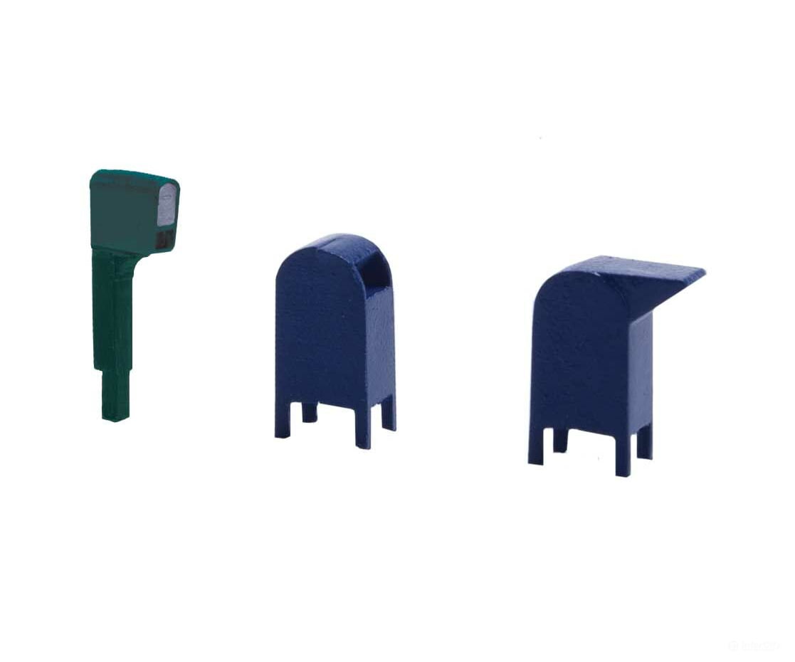 Walthers Scenemaster 4184 Roadside Mail Boxes And City Mailboxes -- Kit Scenery Details