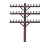 Walthers Scenemaster 4185 Telegraph Poles And Cross Arms -- Kit Scenery Details