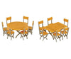 Walthers Scenemaster 4191 Tables And Chairs - Kit -- One Each Square Round 12 Scenery Details