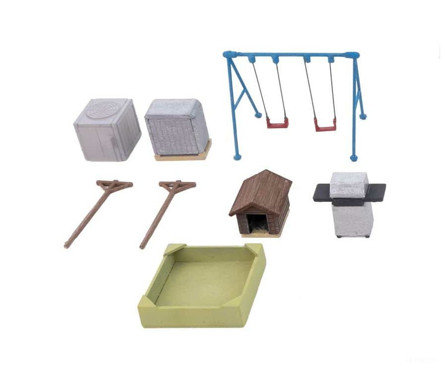Walthers Scenemaster 4200 Backyard Detail Set -- Kit Scenery Details