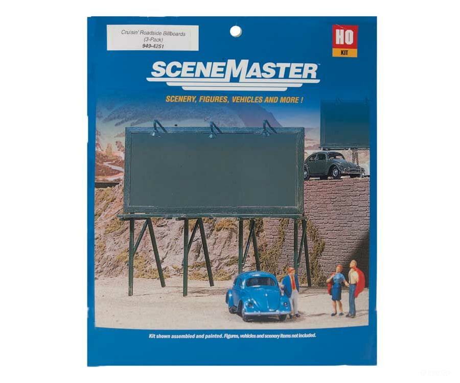 Walthers Scenemaster 4250 Plain Billboards -- Kit Pkg(3) Scenery Details