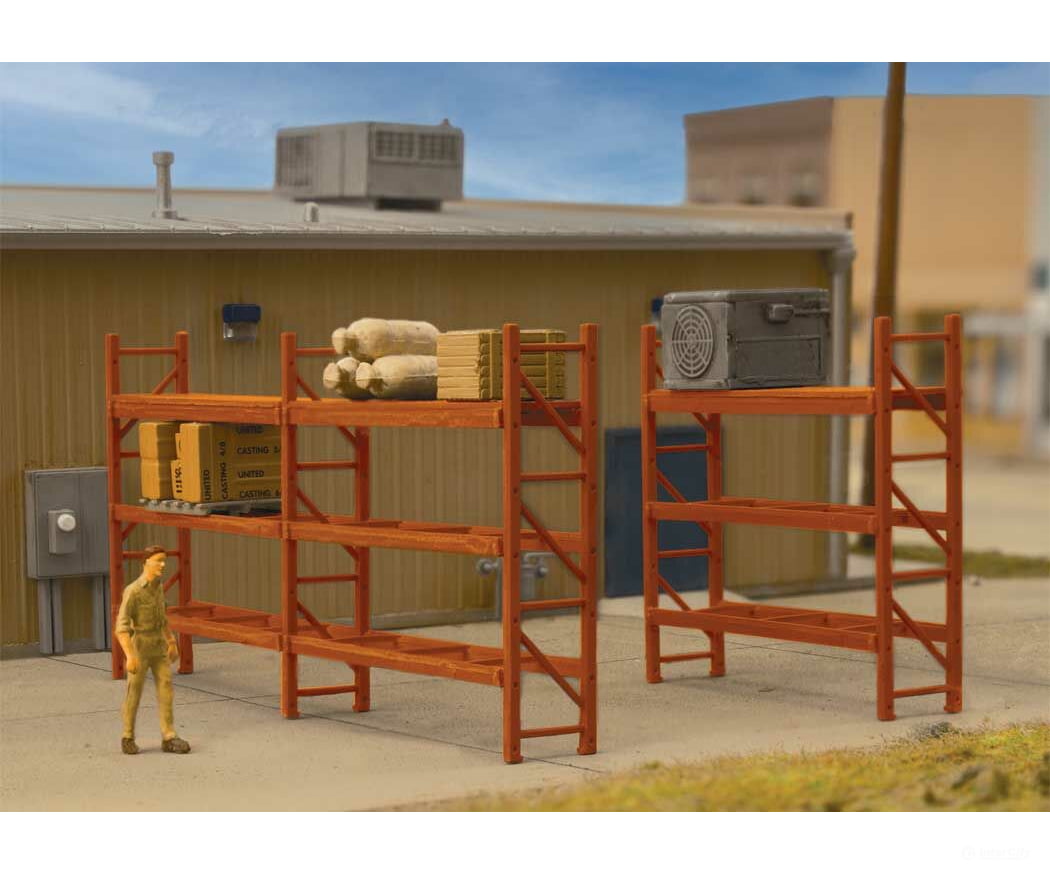 Walthers Scenemaster 4256 Pallet Rack Kit -- Scenery Details