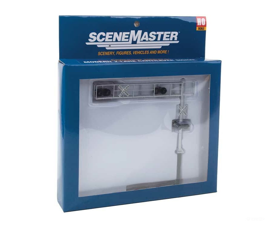 Walthers Scenemaster 4330 Modern Cantilever Grade Crossing Signal -- Two-Lane Signals & Catenary