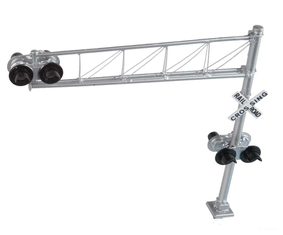 Walthers Scenemaster 4332 Post-1960S Cantilever Grade Crossing Signal -- Single-Lane Signals &
