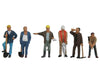 Walthers Scenemaster 6022 Construction Workers Pkg(6) - Set #1 Figures