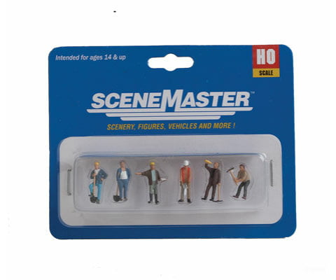 Walthers Scenemaster 6022 Construction Workers Pkg(6) - Set #1 Figures