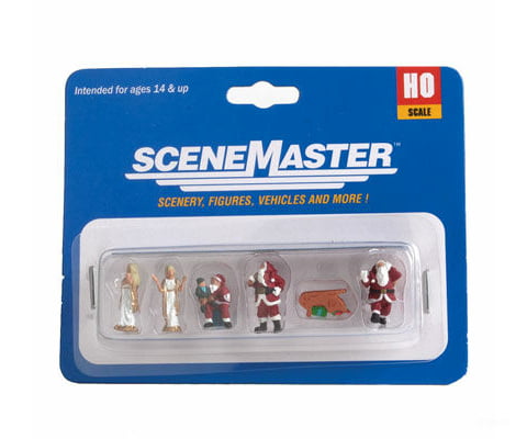 Walthers Scenemaster 6031 Christmas Figures -- Pkg(6)