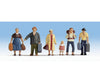 Walthers Scenemaster 6040 Passengers Pkg(6) -- Ready To Board Figures