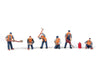 Walthers Scenemaster 6066 Railroad Track Workers -- Set 1 Pkg(6) Figures