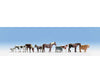 Walthers Scenemaster 6073 Large Farm Animals -- 9 Assorted Horses And Cattle Figures