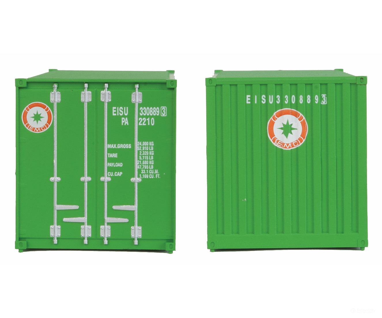 Walthers Scenemaster 8002 20’ Corrugated Container With Flat Panel - Assembled -- Evergreen