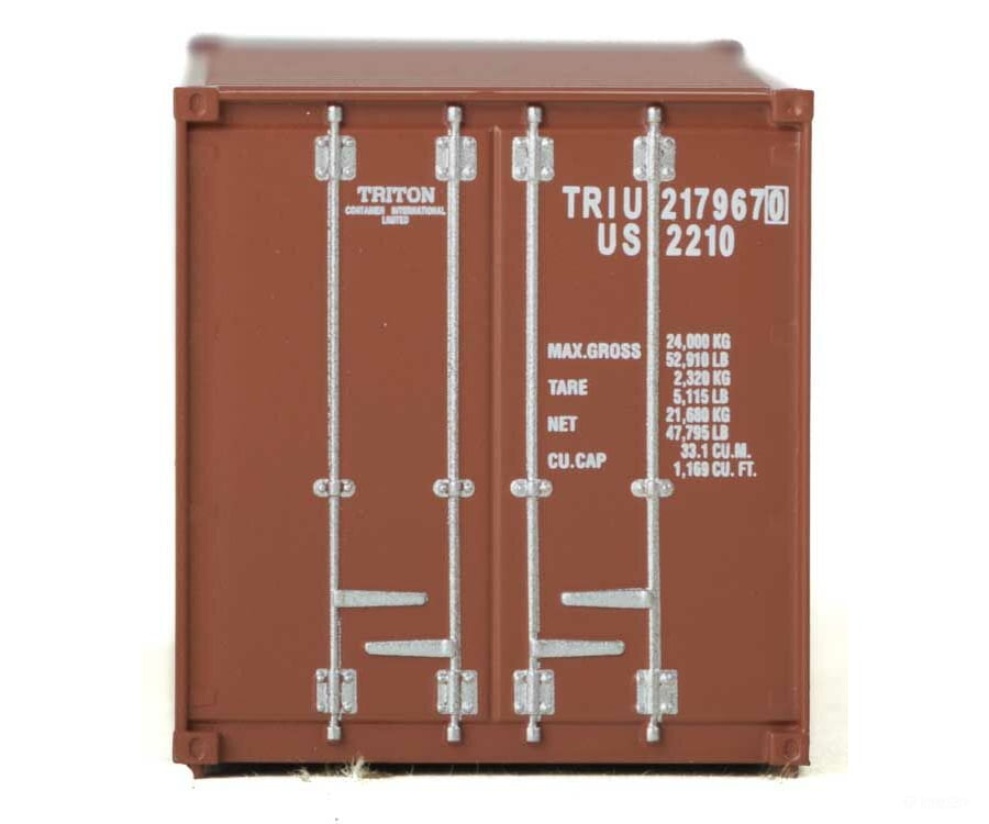 Walthers Scenemaster 8004 20’ Corrugated Container With Flat Panel - Assembled -- Triton (Brown