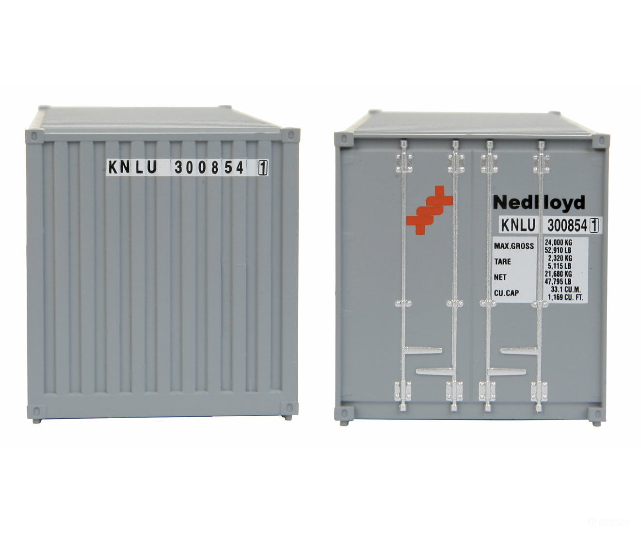 Walthers Scenemaster 8005 20’ Corrugated Container With Flat Panel - Assembled -- Ned-Lloyd (Gray