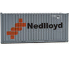 Walthers Scenemaster 8005 20’ Corrugated Container With Flat Panel - Assembled -- Ned-Lloyd (Gray