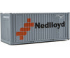 Walthers Scenemaster 8005 20’ Corrugated Container With Flat Panel - Assembled -- Ned-Lloyd (Gray